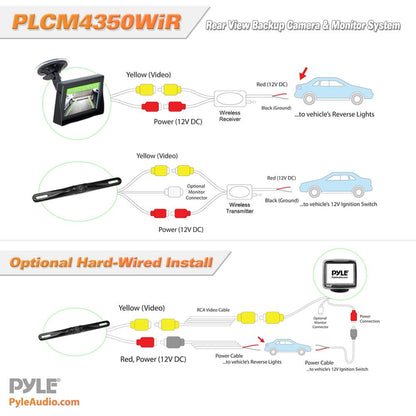 product image number 4 for Pyle Wireless Car Camera & Monitor Display