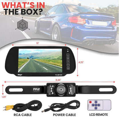 product image number 7 for Pyle Car Camera & Rearview Mirror Display Kit