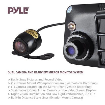 product image number 3 for Pyle Dual Camera Dvr Driving Video System