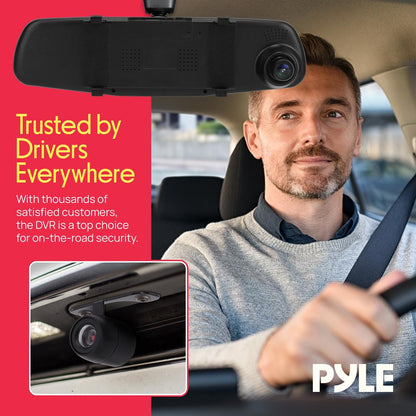 Dash Cam Dual 720p HD Video System Waterproof Backup 4.3" Display