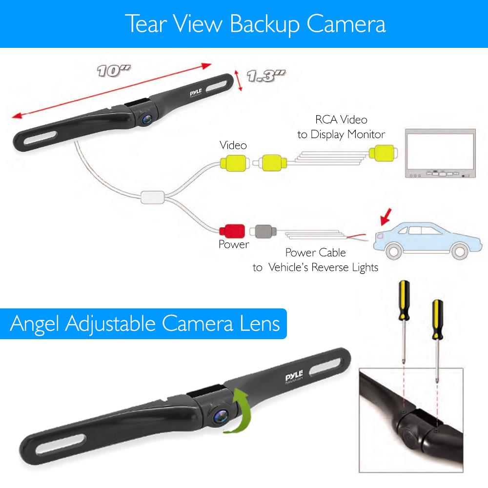 product image number 3 for Pyle Car Camera & Rearview Mirror Display Kit