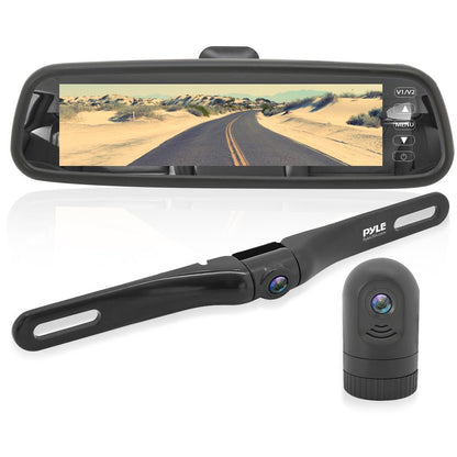 product image number 1 for Pyle Car Camera & Rearview Mirror Display Kit