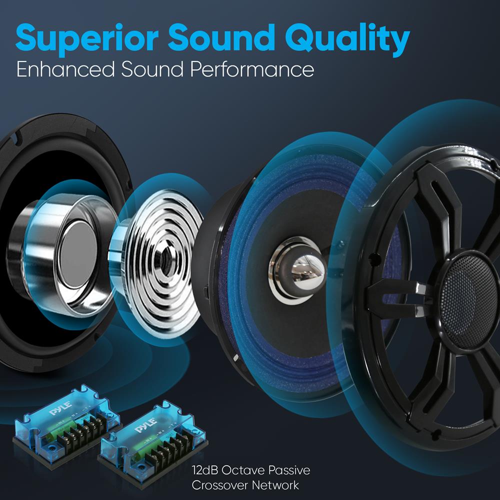 Car Audio Speakers Kit, Low Distortion, 6.5