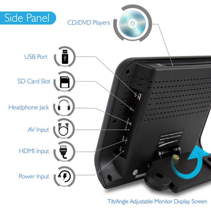 product image number 2 for Pyle 9'' Car Headrest Video Display Monitor