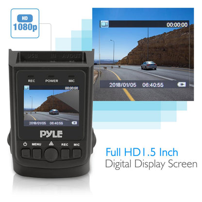 Dvr Dash Cam - Full Hd 1080P Vehicle Dash Camera Video Recording System, Universal Dashboard / Windshield Mount