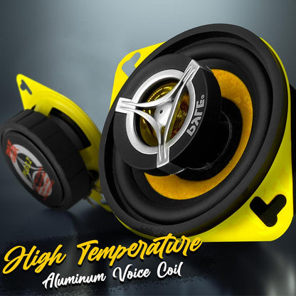 Car Speaker System 120W 3.5" Yellow Cone 4 Ohm 20oz Magnet