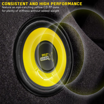 6.5" Mid Bass Woofer 300W Peak Power 4 Ohm Yellow Cone