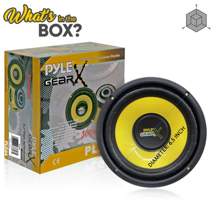 6.5" Mid Bass Woofer 300W Peak Power 4 Ohm Yellow Cone