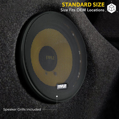 2-Way Component Speaker System 400W Yellow Poly Cone Butyl Surround