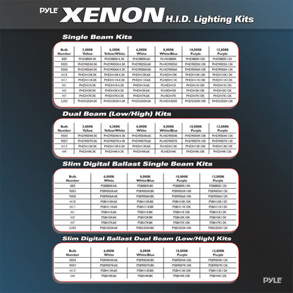 product image number 3 for Pyle 8,000K Single Beam  H1 Hid Xenon Driving