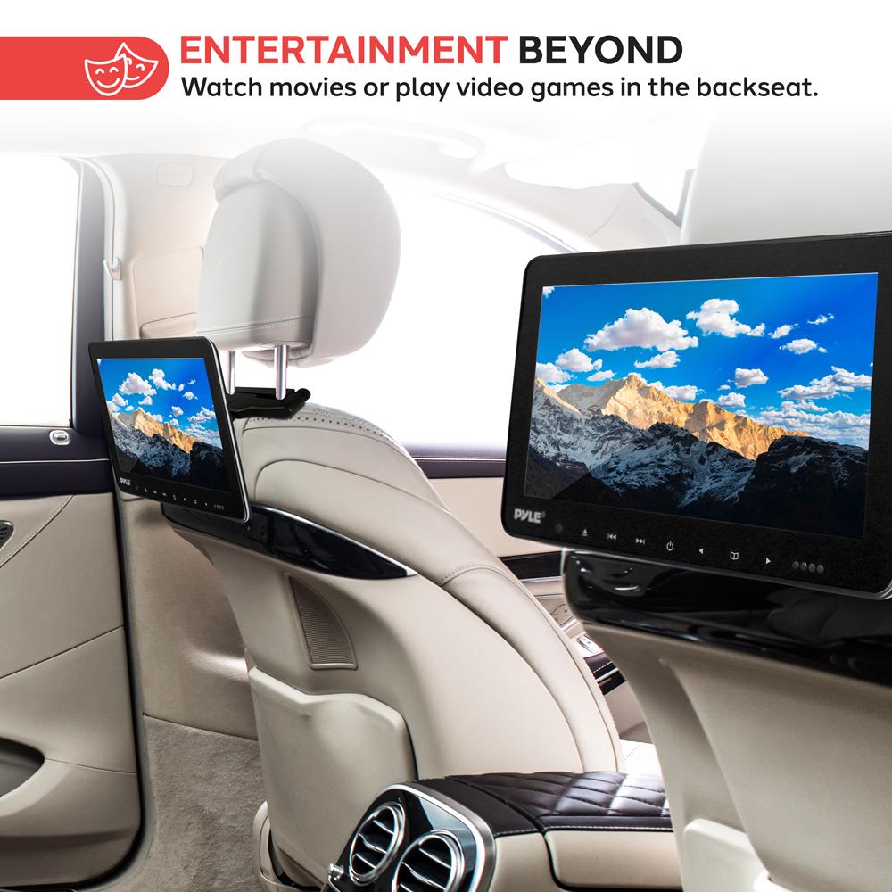 product image number 3 for Pyle 10.5" Car Headrest Dvd Player