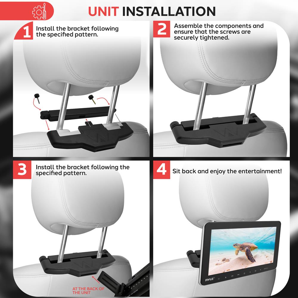 product image number 5 for Pyle 10.5" Car Headrest Dvd Player