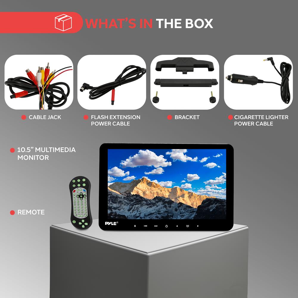 product image number 6 for Pyle 10.5" Car Headrest Dvd Player