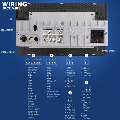 Single DIN Car Stereo 10" HD Touchscreen Bluetooth GPS DVR Dual USB