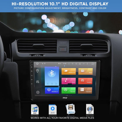 Single DIN Car Stereo 10" HD Touchscreen Bluetooth GPS DVR Dual USB