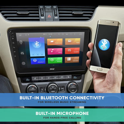 Single DIN Car Stereo 10" HD Touchscreen Bluetooth GPS DVR Dual USB