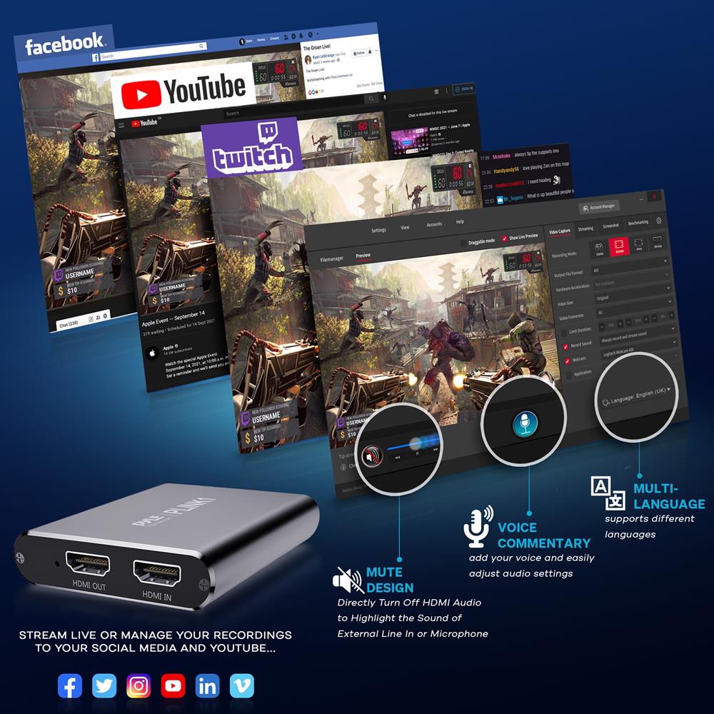 product image number 6 for Pyle Gamelink Usb Hdmi Video Capture Device