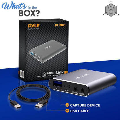 product image number 7 for Pyle Gamelink Usb Hdmi Video Capture Device