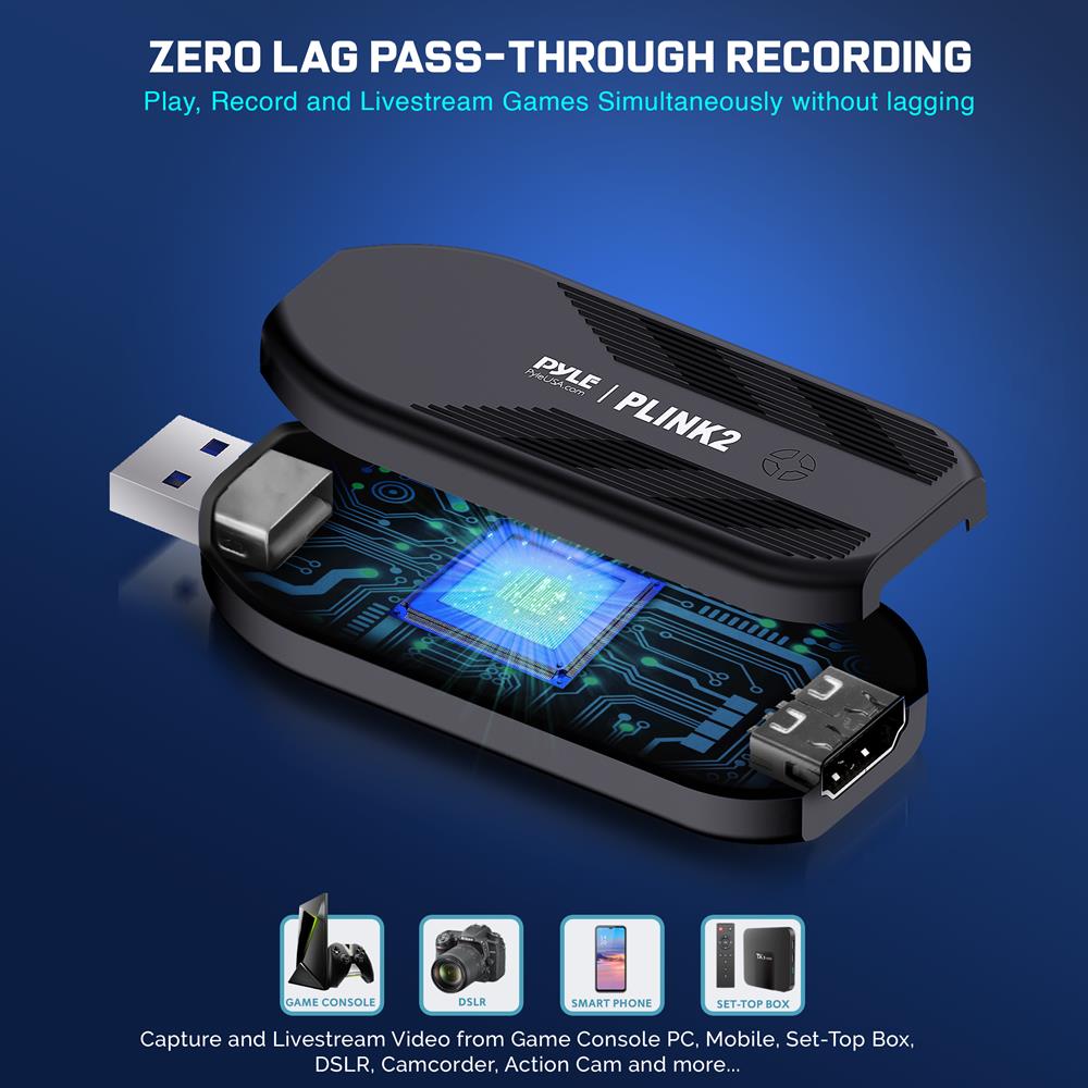 HDMI To USB Capture Card 1080p USB2.0 Record Via DSLR Camcorder Action Cam With Microphone In And Audio Out P2784280