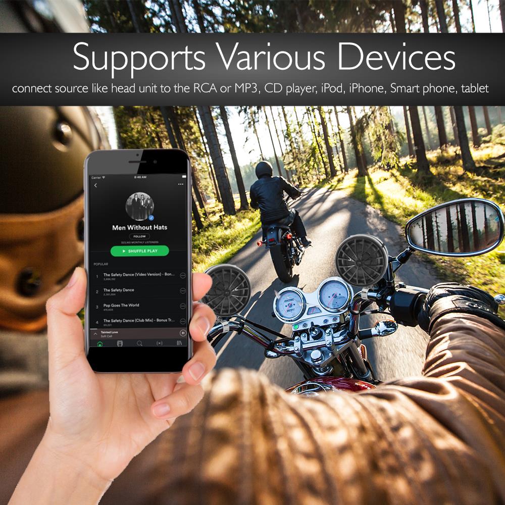 product image number 5 for Pyle Handle-Bar Mount Motorcycle Speakers Kit