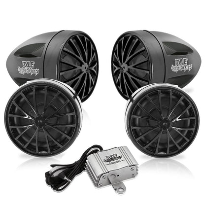 product image number 1 for Pyle Handle-Bar Mount Motorcycle Speakers Kit