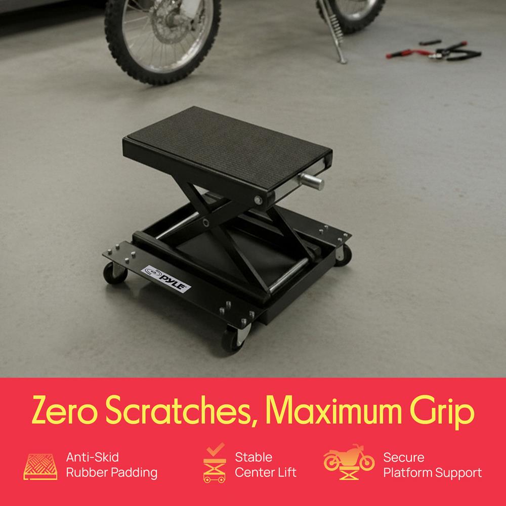 Motorcycle Lift Jack 2200 lbs Capacity Steel Anti-Skid Rubber
