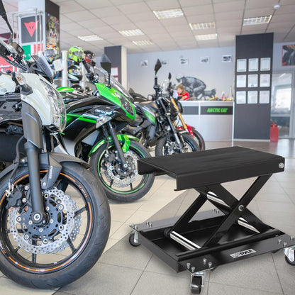 Motorcycle Lift Jack 2200 lbs Capacity Steel Anti-Skid Rubber Portable