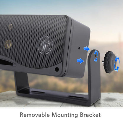 3.5" Marine Speakers, Waterproof, Aluminum Woofer, 200W, Black