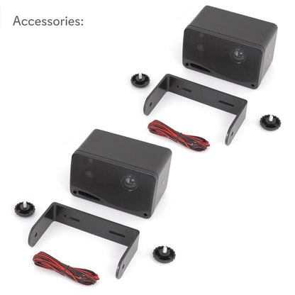 3.5" Marine Speakers, Waterproof, Aluminum Woofer, 200W, Black