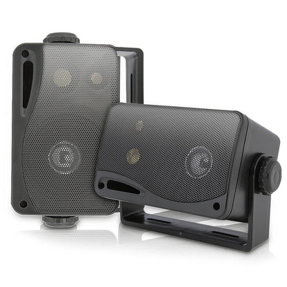 4x Pyle PLMRS5B 5.25 180W 2-Way Waterproof Slim Style Marine Black Speakers 4x Pyle PLMRS5B 5.25 180W 2-Way Waterproof Slim Style Marine Black Speakers