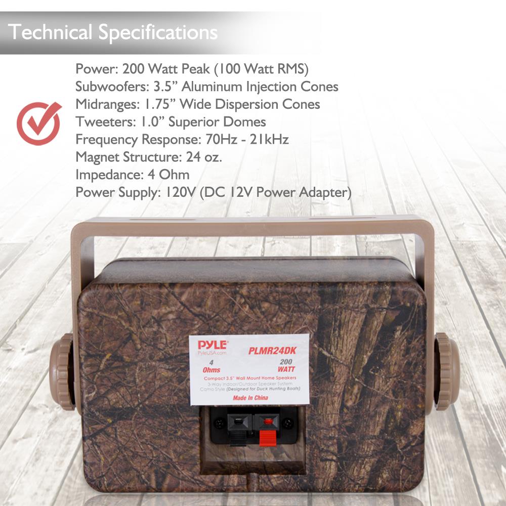 product image number 8 for Pyle 3.5'' Indoor/Outdoor Wall Mount Speakers