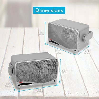 product image number 3 for Pyle 3.5'' Indoor/Outdoor Wall Mount Speakers