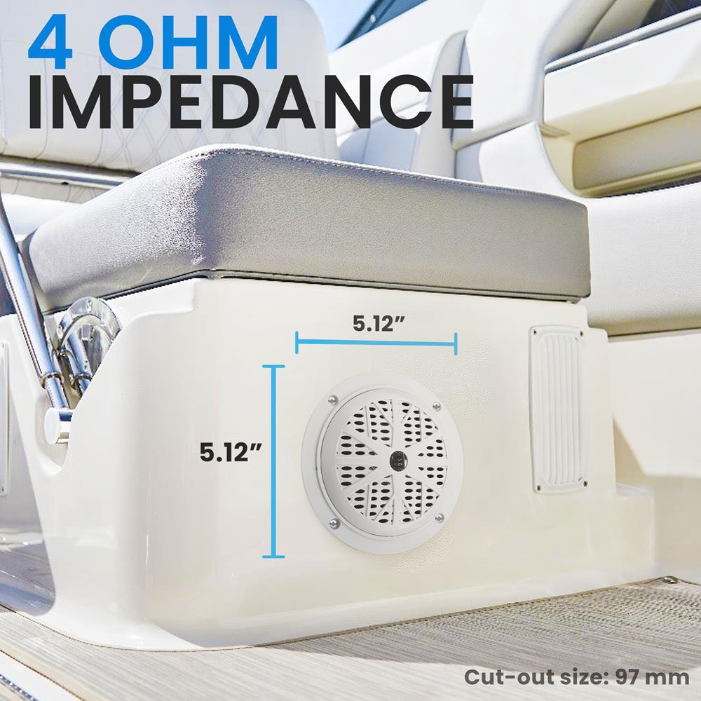 product image number 3 for Pyle 4'' Waterproof Stereo Speaker System