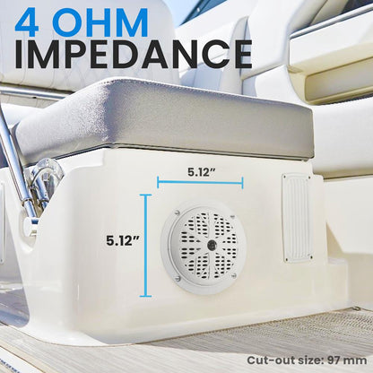 product image number 3 for Pyle 4'' Waterproof Stereo Speaker System