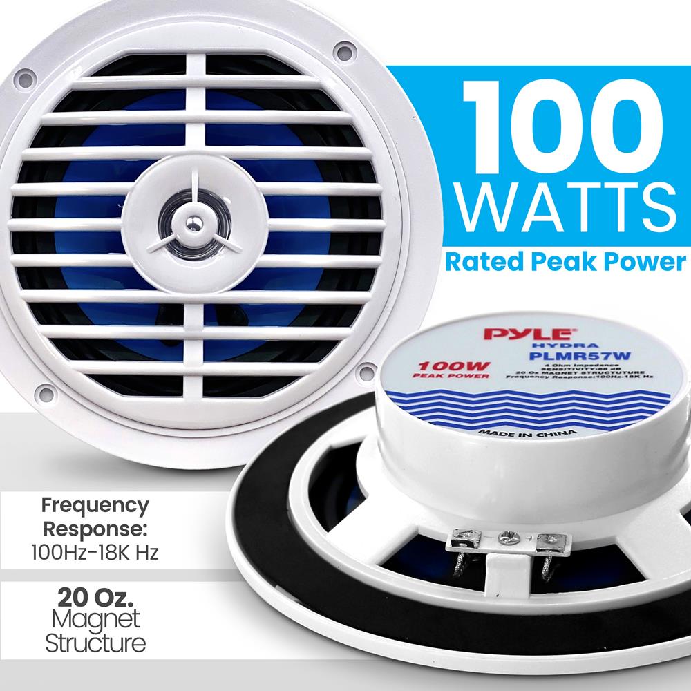 product image number 3 for Pyle 5.25'' Waterproof Stereo Speaker System