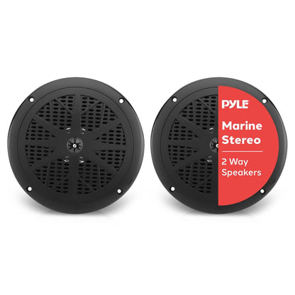 6.5" Dual Marine Speakers Waterproof 120W Polypropylene Cone