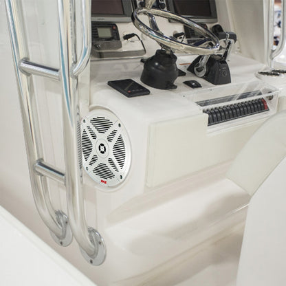 6.5" Marine Speakers Pair, 600W Waterproof, 2-Way Stereo, White