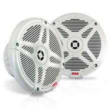 6.5" Marine Speakers Pair, 600W Waterproof, 2-Way Stereo, White