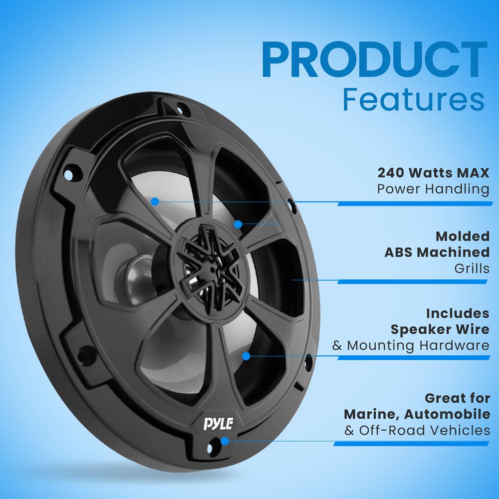 product image number 6 for Pyle Two-Way Marine Component/Coaxial Speaker