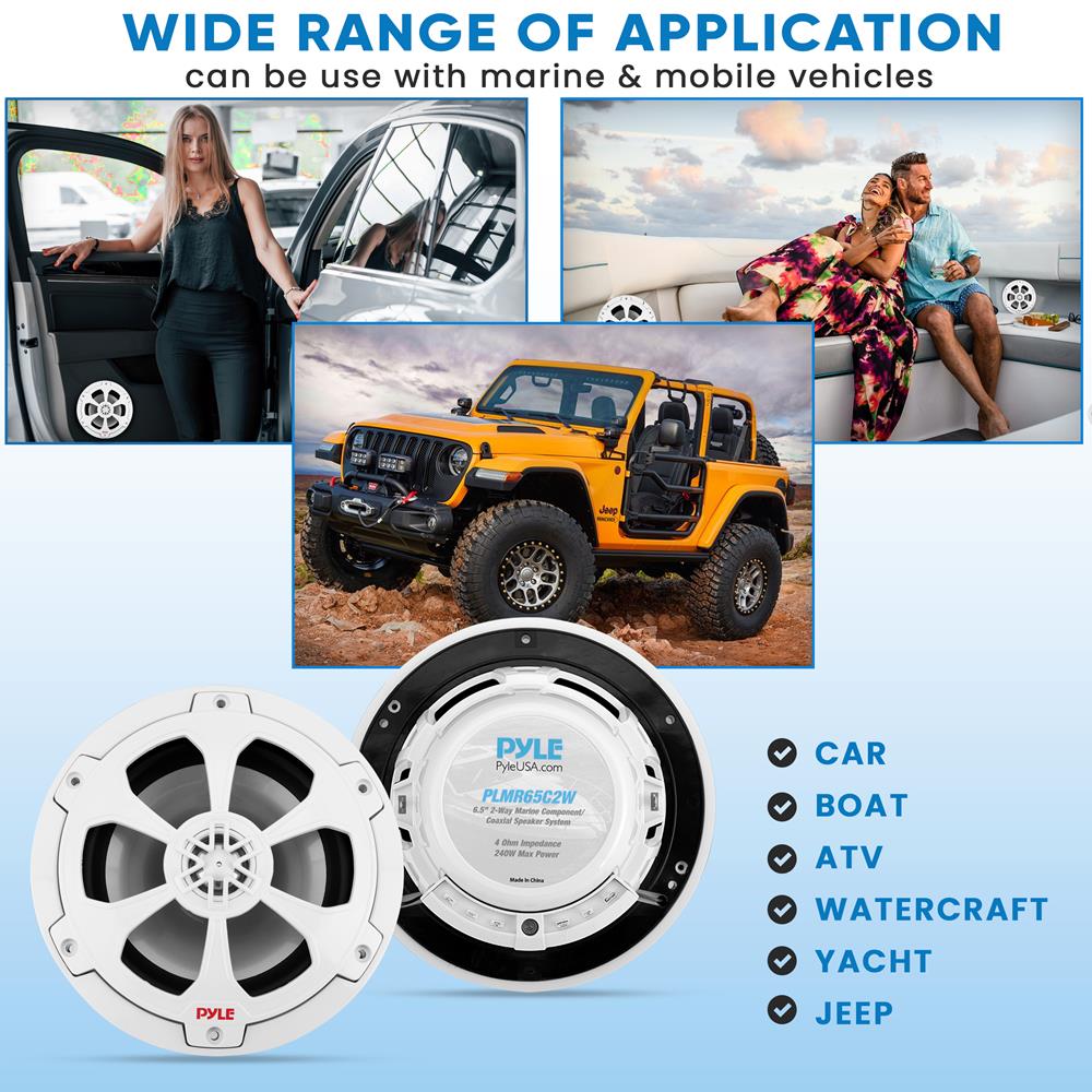 product image number 5 for Pyle Two-Way Marine Component/Coaxial Speaker