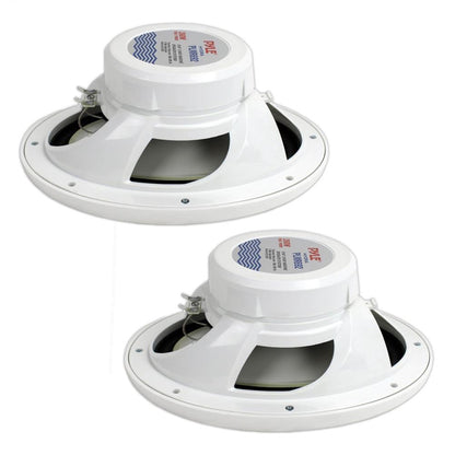 6x9" Marine Speakers, Waterproof, 260W Poly Carbon Cone, White