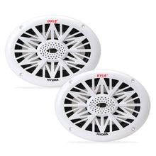 6x9" Marine Speakers, Waterproof, 260W Poly Carbon Cone, White