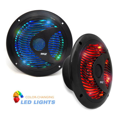 product image number 2 for Pyle 6.5 Inch Component Marine Led Speakers