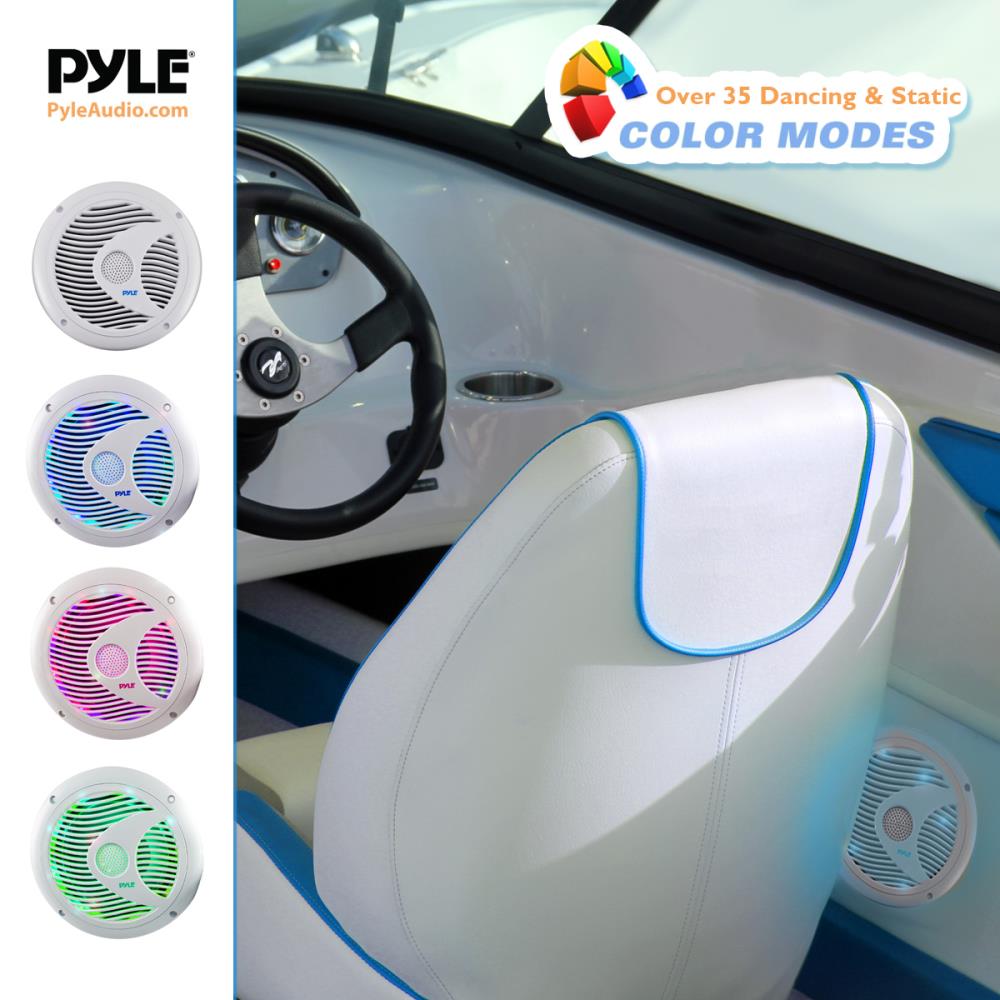 product image number 6 for Pyle 6.5 Inch Component Marine Led Speakers