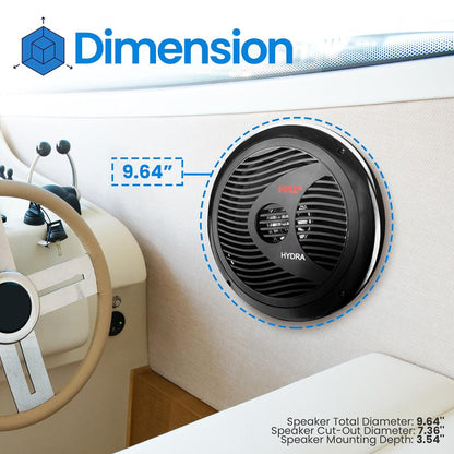 product image number 3 for Pyle 8'' Marine Component Speakers