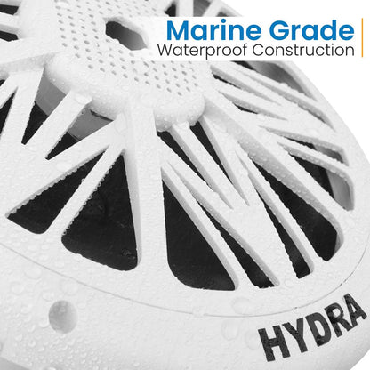 Marine Speakers, Waterproof, 300W Power, Poly Carbon Cone, White