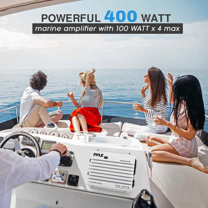 4-Channel Marine Amplifier 400W Waterproof Dual MOSFET Power Supply