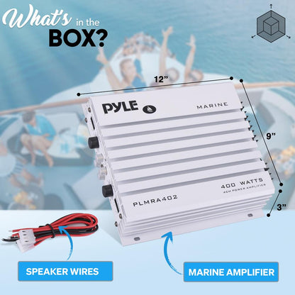 4-Channel Marine Amplifier 400W Waterproof Dual MOSFET Power Supply