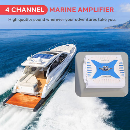 Marine Amplifier 1000W Waterproof 4-Channel MOSFET Power Supply