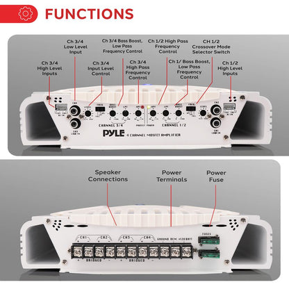 4-Ch. Elite Bluetooth Marine Amplifier